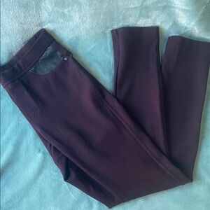 DKNY jeans maroon leggings